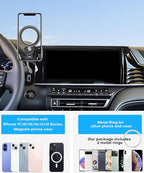 Car Phone Holder for Toyota Camry 2025 2026 Accessories Apply to 12.3 Inch Touch Screen Fixed Clip MagSafe Cell Phone Mount Hands-Free 360° Rotation