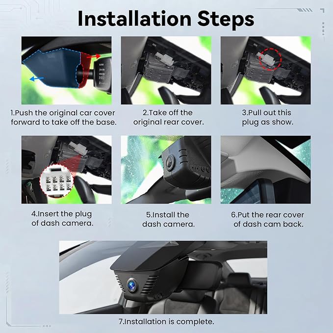 Front 4K Dash Cam for Honda Accord 2023 2024 2025 Hybrid LX Sport EX Touring EX-L (Gen11),Easy Installation,OEM Style in-Dash WiFi & APP, Loop Recording, G-Sensor, 24H Parking Monitor