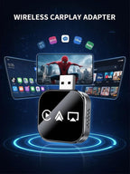 2026 Upgraded 3-in-1 Wireless CarPlay Adapter for iPhone & Android Auto, 5.8G WiFi No-Lag Dongle, Wired to Wireless Converter with Mirror Link 4K Streaming, Fits 98% Cars (USB-A/C)