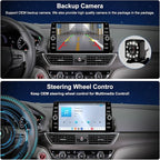 4G LTE QLED Radio for Honda Accord 10th Gen 2018-2022 Upgrade,8-Core CPU Touch Screen Stereo,Wireless CarPlay & Android Auto,Support OEM SWC and Camera