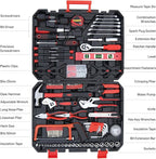 Hantinstom 237-Piece Household Tools Kit Essential Home Repair Set with Plastic Toolbox Ideal for College Students, Home Use & More