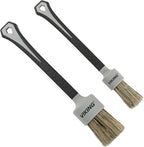 VIKING Exterior Detailing Brushes, Premium Boars Hair and Synthetic Bristles for Car Detailing Kit, Includes 2 Brush Head Diameters, 1 Inch and 1.5 Inch Brush Set