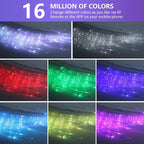 16W Car Home Starlight Headliner Kit, Twinkle & Sound Activate RGBW Fiber Optic Lights with APP & Remote Control, Star Lights for Ceiling Decoration, 450 pcs 9.8ft