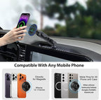 for 2022-2026 Chevrolet Silverado & GMC Sierra Phone Charger Mount, 2022+ Chevy Silverado & Sierra 1500/2500/3500 Wireless Charging Phone Holder, for 13.4" Touchscreen, Adjustable for All Smartphones
