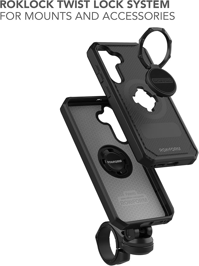 Rokform - Galaxy S24 Plus Case, Rugged Series, Magnetic Case with Twist Lock, Drop Tested Armor (Black)