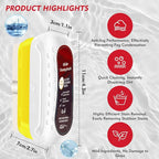 Automotive Oil Film Cleaning Brush with Reusable Foam Sprayer, Upgraded Antifog Glass Cleaning Board, Glass Oil Film Remover for Car Windows & Windshields, Versatile Car Glass Cleaner Brush (White)
