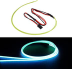 INJORA RC LED Strip Lights Flexible Cuttable for TRX4M SCX24 1/24 1/18 Crawlers Upgrade(Blue, Red and Pinkish Purple)
