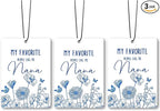 Nana Grandma Gifts Car Air Freshener Accessories 3pcs,My Favorite People Call Me Gifts for Grandma Christmas,Rustic Blue Flower Hanging Scent Fragrance Card for Women Closet Home Decor