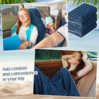 Hahafelt 2 Pack Car Seat Towel Covers Athletic Running Towel Performance Microfiber Post Workout Sweat Washable Cover Non Slip for Seat Outdoor Sport (Blue Aztec)