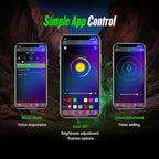 4 Pods RGB LED Rock Lights Kit, Underglow Multicolor Neon Light Pod with Bluetooth App Control, IP68 Waterproof High Brightness Dynamic Music Mode Wheel Well Light for Truck ATV UTV RZR SUV Golf Cart