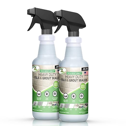 Seal It Green Xtreme Heavy Duty Professional Grout Sealer-Breathe Easy, Stain Block Technology. Odorless,Non-Toxic,Zero VOC-Seals & Protects. Lasts 5+ Yrs. 200+ SF Coverage
