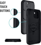 Spy-Fy iPhone 13 Pro Max Case with Camera Covers Front and Rear | Protect Your iPhone and Privacy | 6-Foot Drop Proof | 6,7 Inch | Camera Protection by Valenta Black