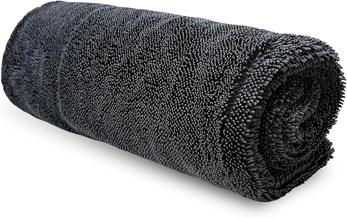 Car Microfiber Towels, 23.6" × 15.7" Ultra Absorbent Drying Towel Twisted-Loop Detailing Cloth, 1200GSM Thick Cleaning Cloth Scratch-Free Quick Dry Towel for Car Truck SUV