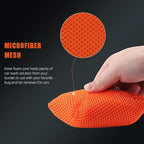SPTA Mesh Bug Sponge, Bug Remover Car Wash Sponge for Cleaning Bugs and Tar, 4.8 inch by 3.2 inch, Cars Exterior - Ultra Soft Mesh Car Wash Sponges Non Scratch -10 Pack/Sets -WF020B10