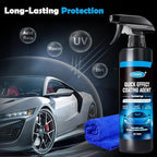 Ceramic Coating Spray for Cars, Nano Ceramic Car Wax Spray, Hydrophobic Top Coat, High Gloss Paint Protection, Water Beading Quick Detailer, Scratch & UV Protection Car Polish Spray -17 Fl.Oz