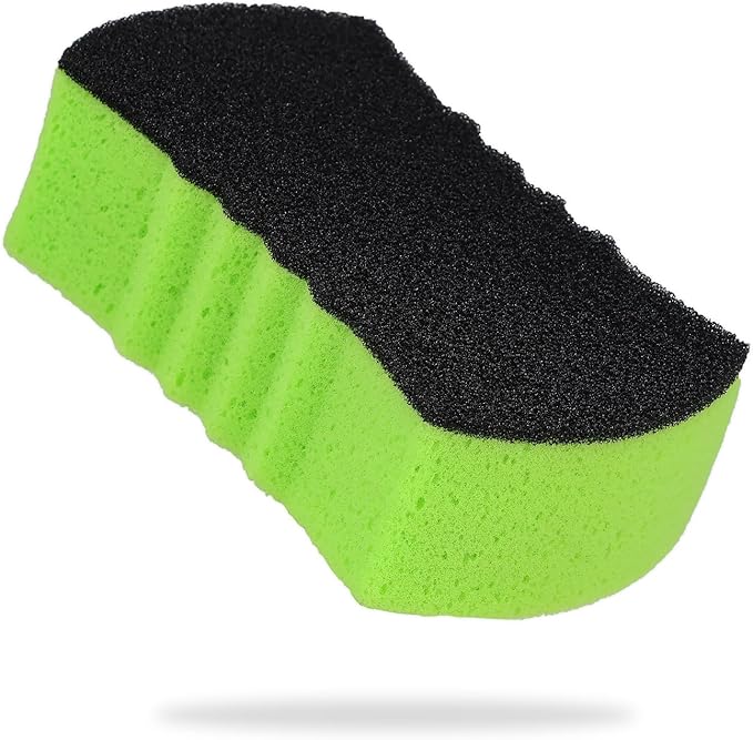 Grip Clean Dual Texture Car Wash Sponge - Multi Purpose Bug Remover Scrubbing Side Soft Sea Sponge - Ultra Scrub Car Cleaning Sponges Wash Bucket Accessory - 2 Pack