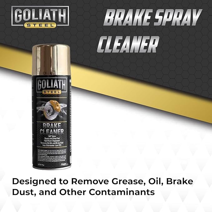 Kogler Goliath Steel Non-Chlorinated Brake Cleaner Spray, Low-VOC Fast-Drying Brake Parts Degreaser, Removes Grease, Oil & Brake Dust, 14 oz