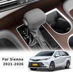 Gear Shift Knob Cover for Toyota Sienna 2021-2026 Silicone Center Console Gear Shift Head Protection Compatible with LE/XLE/XSE/Woodland Edition/Limited/Platinum(Gray)