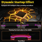 DIBMS 71-inch High-Brightness Car Hood Gap LED Light Strip - Daytime Running Lights Universal Auto Exterior Decor Accessories (Pink)
