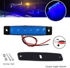 10 Pcs Blue LED Rock Strip Lights,Wheel Well Underglow Lighting Kits,Car Rock Lights Exterior Side Marker Lights for Wrangler Truck Golf Cart RV RV SUV Offroad