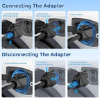 NACS to CCS1 Charging Adapter, 500A/1000V 250 kW DC Fast Charger Adapter Compatible with Tesla Superchargers Stations, Electric Vehicle Charging Adapter for Ford, Rivian, GM, Volvo, Polestar EVs