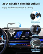 PZK Car Phone Mount for BMW X5 X6 2024 2025 2026 & BMW X7 2023-2026 Accessories Custom 14.9-inch Screen Magnetic 15W Fast Wireless Charger Car Phone Holder with Storage Box Not Affect Air Vent