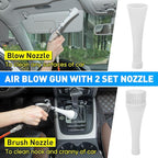 MYPIN Aluminium Car Cleaning Gun with Tapered Nozzle, 6-9.2Bar with 2 Set Nozzle, Pressure Air Blower Blow Gun Producing Powerful Blast of Air for Cleaning Cars, Velvet, Furniture and Carpets