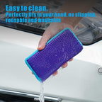 Clay Bar Scrubber 2-Pack, Auto Detailing Synthetic Clay for Car Wash Scrubbing and Claying, Car Paint Prep and Glass Surface (2-Pack, Blue Purple)
