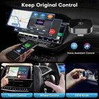 USB C Wireless CarPlay & Android Auto Adapter, Wired to Wireless Dongle | Plug & Play Compatible with iPhone & Android Smartphones.