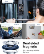 SYNCWIRE for MagSafe Ring Phone Holder, 360° Rotation Magnetic Cell Phone Grip Dual-Sided Magnets Phone Ring Kickstand Compatible with iPhone 17 16 15 14 13 12 Pro Max MagSafe, Android, Samsung etc.