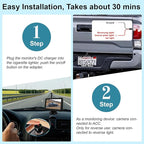 Wireless Backup Camera Kit for Trucks, 5 Inch 1080P HD Image,IP69 Waterproof, Color Night Vision, Adjustable Parking Line, License Plate Reversing Camera for for Trucks Car, Small RV, Pickup