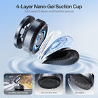 Car Phone Holder, iPhone 17 Pro Max Car Mount [All Metal] Premium Aluminum Car iPhone Holder [80 LBS Suction & 3600gf Magnetic] 360° Adjustable Car Phone Holders for iPhone 17-12