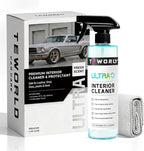 Premium Car Interior Cleaner (17oz Brush + Towel) | Interior Car Cleaner for Leather, Vinyl, Glass & Plastic | Residue-Free Matte Finish for Upholstery, Dash, Trim & Screens - Safe on All Surfaces