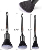 Suds Lab PB Plush Brush Kit 3 Pack- Ultra-Soft Synthetic Bristle Brushes - Scratch Free Design - Fine Detailing Brushes for Personal and Professional Use