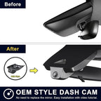 mangoal 4K Dash Cam Custom fit for Toyota Corolla Gen12 E210 2023 2024 2025 2026 (Model A),LE SE XLE XSE Hybrid Hatchback,Integrated OEM Look,2160P UHD Video,App & WiFi,Loop Recording, 64GB Card