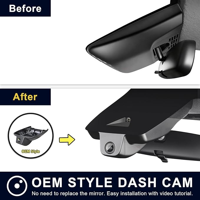 mangoal Front 4K & Rear 1080p Dash Cam Custom fit for Toyota Corolla Gen12 E210 2023 2024 2025 2026 (Model A),LE SE XLE XSE Hybrid Hatchback, Integrated OEM Look,2160P UHD Video,App & WiFi,128GB Card