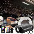 ATOKEE 16W Starlight Headliner Kit 400pcs 0.03in 6.5ft, 16W Sound Activated Fiber Optic Star Lights for Car Roof with Bluetooth App / 28-Key RF Remote