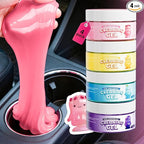 ColorCoral Car Cleaning Gel Reusable Car Clean Putty 4Pack - Universal Car Interior Cleaner Slime for Keyboard Cleaner,Cute Car Cleaning Accessories, 4 Fragrances,Dust Remover Gifts for Men & Women