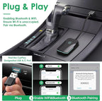 Wireless CarPlay Adapter, 2025 Upgraded Dual-Band (2.4GHz/5GHz) WiFi, Converts Wired to Wireless CarPlay, More Stable & Auto-Connect, Plug & Play for OEM Wired CarPlay Cars & iPhone iOS 10+ (Black).