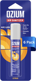 Ozium 0.8 oz. Air Sanitizer & Odor Eliminator for Homes, Cars, Offices and More, Citrus Scent, Pack of 6