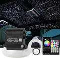 Starlight Headliner Kits for Car, Twinkle & Meteor 2-in-1 Light Engine, 500pcs 0.03in 9.8ft RGBW Fiber Optic Lights Star Ceiling Sky Decoration for Car/Home, White Shooting Stars 12W Starlight kit