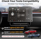 Model Y Juniper Under Screen Storage Organizer 2025-2026/Model 3 Highland 2024-2026, Center Console Organizer Tray Tissue Holder for Tesla Model Y Juniper Accessories, Black