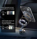 JUHOO Phone Holder for Car Magnetic Rotatable and Retractable, Fits iPhone 15, 14, 13, 12, Pro, Mini, MagSafe Case