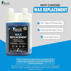 Image Wash Wax Replacement Foamable – Concentrated Spray Wax & Protectant for Cars, Trucks, RVs, Boats,Ceramic & Waxed Surfaces. ((32 Fl Oz (Pack of 1)))