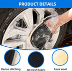 5pack Car Wash Mitt, House Cleaning Glove, Home Dusting Cloth Imitation Wool Gloves 2 pcs Yellow