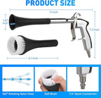 MYPIN Car Cleaning Gun, 6-9.2Bar, High Pressure Air Blow Gun with 2 Set Nozzle&Towel, Interior Car Cleaning for Vehicle Upholstery Carpet Seat