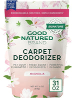 Good Natured Brand | Carpet Freshener & Deodorizer Powder | 31 oz Pet Odor Eliminator for Strong Odor & Pet Urine | Fresh Natural Magnolia Scent | Safe for Homes with Pets