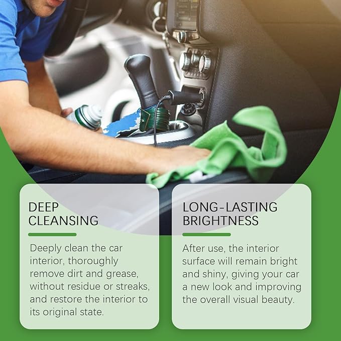 Auto Interior Cleaning Kit, Gentle Cleaning, Comes with Cleaner, Towel and Sponge for Daily Use(3set)