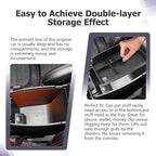 LUWU Ford Center Console Organizer Compatible with Ford Escape (2020-2025), Ford Bronco Sport (2021-2025) Console Organizer Tray Armrest Storage w/Tissue Box 2025 Ford Escape Bronco Sport Accessories