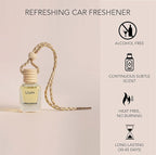 Llum Lemongrass Hanging Car Air Freshener – Luxury Automotive Perfume Diffuser 10ml (0.34 fl oz), Long-Lasting Fragrance, Alcohol-Free Non-Toxic Car Scent, Glass Bottle With Wood Cap